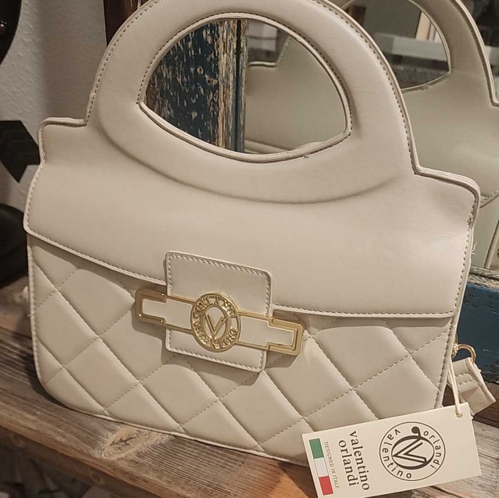 Valentino Orlandi NWT, nudes, top handle V-lock